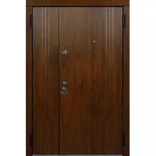 Двустворчатая стальная дверь в загородный дом